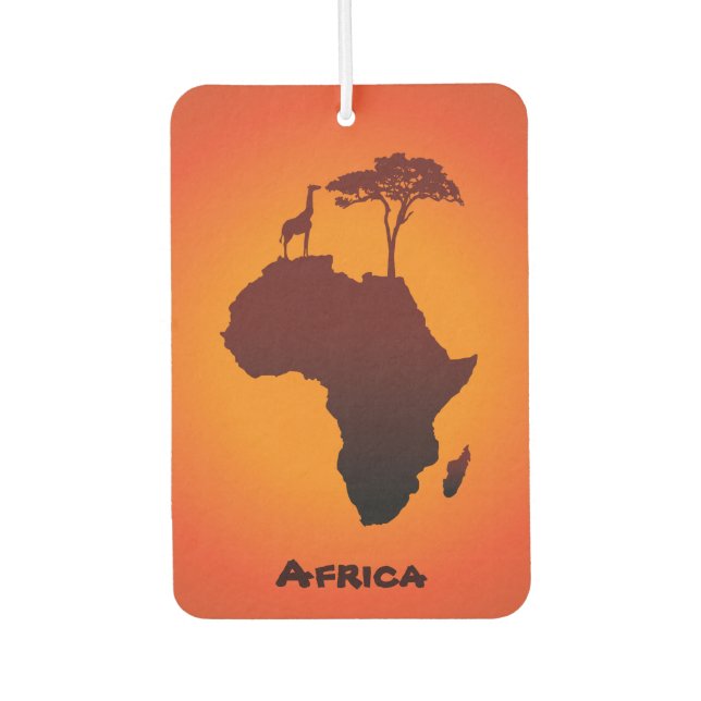 Désodorisant Pour Voiture Carte Safari africaine - Air Freshener (Devant)