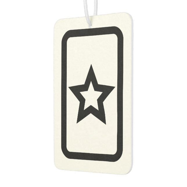 Désodorisant Pour Voiture Carte Zener | Hollow 5 Pointed Star (Gauche)
