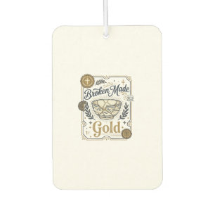 Désodorisant Pour Voiture Cassé Fait Or Jésus Kintsugi Poterie Cassée Chr