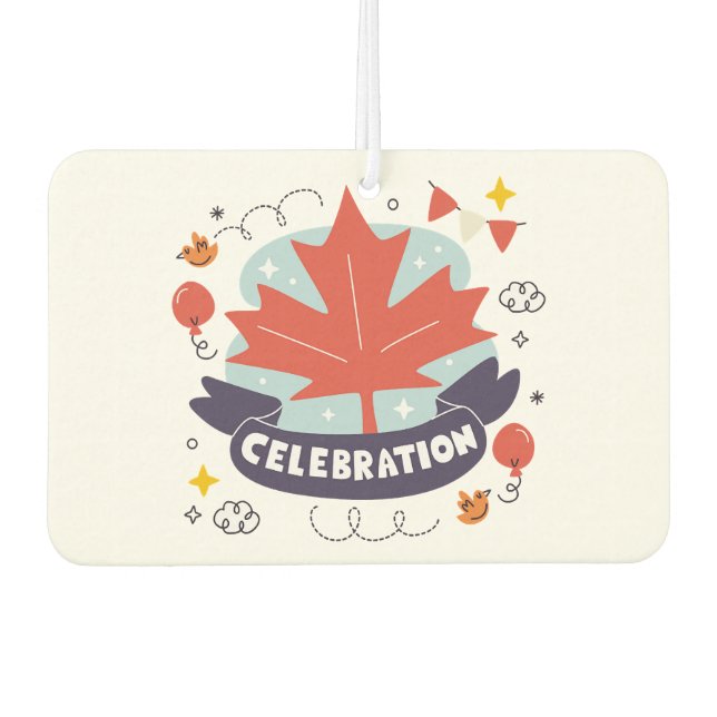 Désodorisant Pour Voiture Célébration festive de la feuille d'érable (Devant)