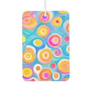 Désodorisant Pour Voiture Cercles D'Art Abstraits Couleurs Lumineuses Joyeux