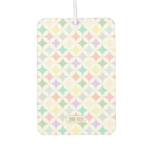 Désodorisant Pour Voiture Cercles géométriques Pastel et Motif diamant