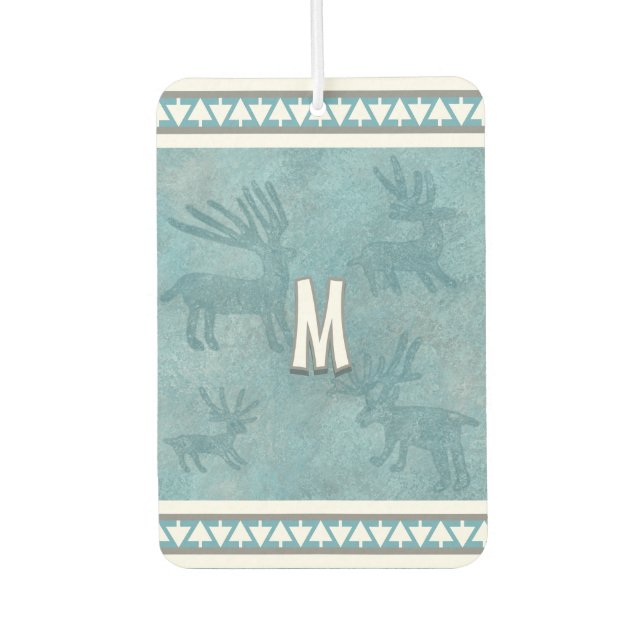 Désodorisant Pour Voiture Cerfs et pins du sud-ouest de l'hiver Personnalisé (Devant)