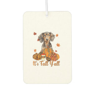 Désodorisant Pour Voiture C'Est Automne Y'all Dachshund Chien Automne Écharp