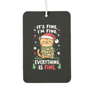Désodorisant Pour Voiture C'est Bien Je Suis Fin Tout Est Fin Xmas Chat Chr