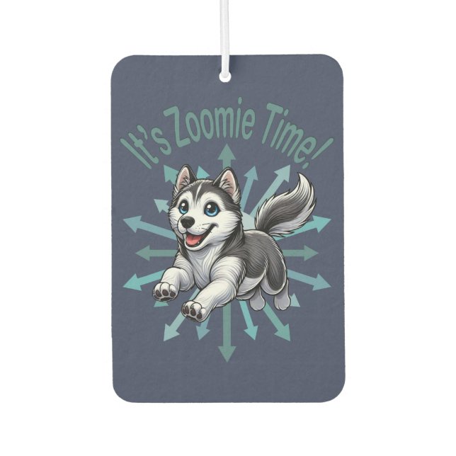 Désodorisant Pour Voiture C'est l'heure Zoomie Husky (Devant)