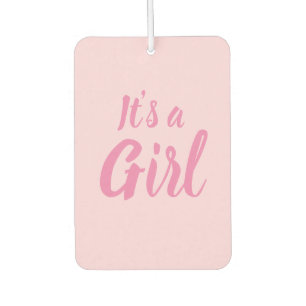 Désodorisant Pour Voiture C'est une fille, baby shower rose clair, révélatio