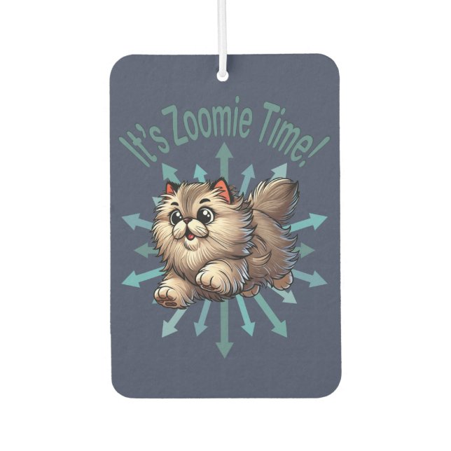 Désodorisant Pour Voiture C'est Zoomie Time Chat persan (Devant)