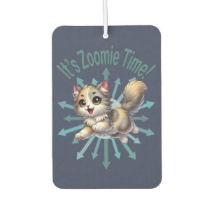 Désodorisant Pour Voiture C'est Zoomie Time Cute Tricolor Cat