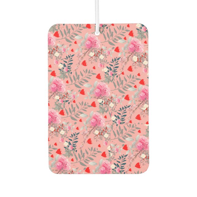 Désodorisant Pour Voiture Champ de fleurs roses (Devant)