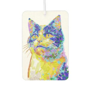 Désodorisant Pour Voiture Chat dans le bouton Lumière du Soleil