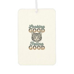 Désodorisant Pour Voiture Chat de design vintage Féminin de bonne mine_1
