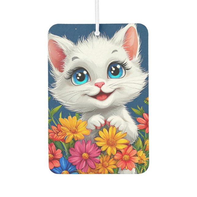 Désodorisant Pour Voiture Chat de dessin animé adorable (Devant)