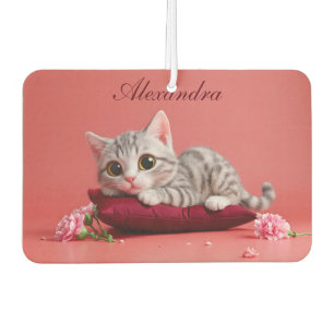 Désodorisant Pour Voiture Chat de janvier mignon avec oeillets