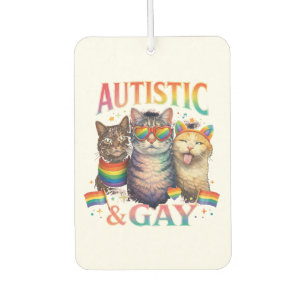 Désodorisant Pour Voiture Chat drôle autiste et gay