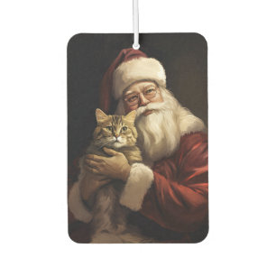Désodorisant Pour Voiture Chat du Bengale avec Noël du Père Noël
