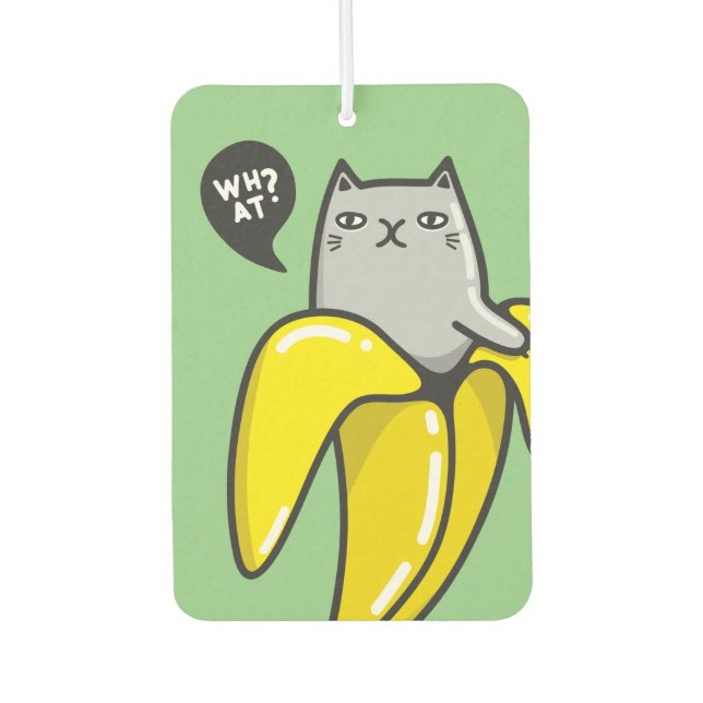 Désodorisant Pour Voiture Chat en banane (Devant)