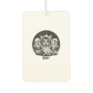 Désodorisant Pour Voiture Chat fantôme drôle Boo Halloween Animal Kitty fant