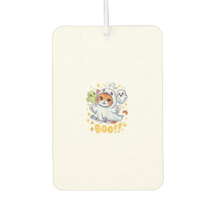 Désodorisant Pour Voiture Chat fantôme mignon Halloween Bou drôle de chat BO