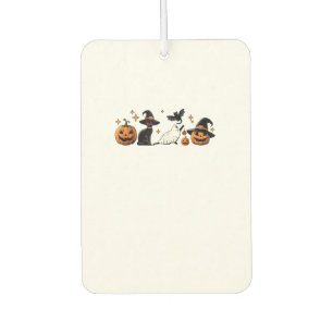 Désodorisant Pour Voiture Chat Noir Halloween Citrouille Boo Fantôme Sorcièr