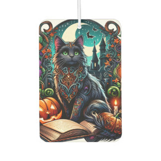 Désodorisant Pour Voiture Chat Noir Magique Bibliophile