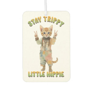 Désodorisant Pour Voiture Chat tigré orange bohème reste trippy petit hippie