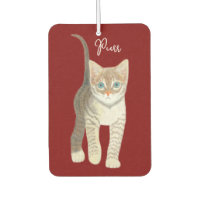 Chaton Tigré Avec Texte Marron