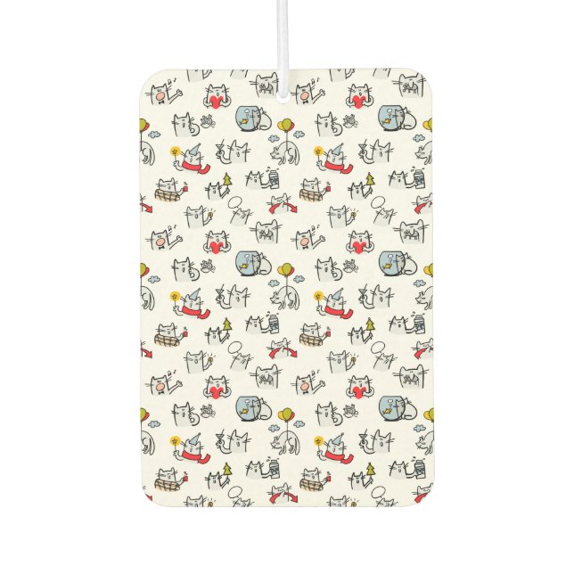 Désodorisant Pour Voiture Chats amusants, lait et magie. (Devant)