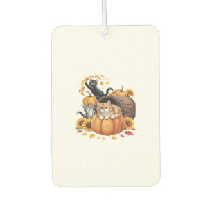 Désodorisant Pour Voiture Chats Automne Citrouilles de l'automne Action de g