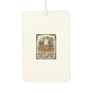 Désodorisant Pour Voiture Chats Et Plantes Chat Plantes Cottagecore Vintage