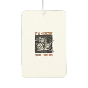 Désodorisant Pour Voiture Chats qui hurlent à minuit drôle Design de T-shirt