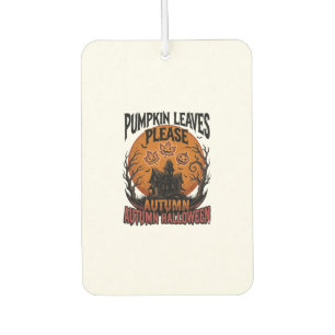 Désodorisant Pour Voiture Chemise Automnale Citrouille Avec Feuilles De Tomb