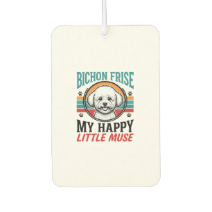 Désodorisant Pour Voiture Chemise Bichon Frise Esprit Vintage Chien Art_1
