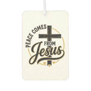 Désodorisant Pour Voiture Chemise chrétienne croix de Jésus La paix vient de