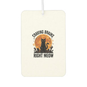 Désodorisant Pour Voiture Chemise d'art de gravure vintage Halloween Chat Zo