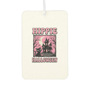Désodorisant Pour Voiture Chemise de chat de maison hantée vintage Halloween