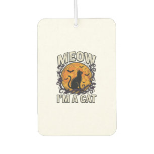 Désodorisant Pour Voiture Chemise de chat Halloween Miaou Je suis un chat Vi