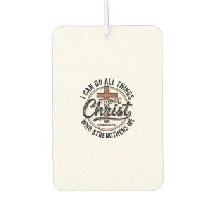 Désodorisant Pour Voiture Chemise de citation vintage Philippiens 4_13 chrét