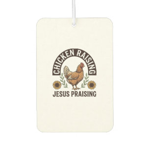 Désodorisant Pour Voiture Chemise de ferme vintage louant Jésus et élevant d