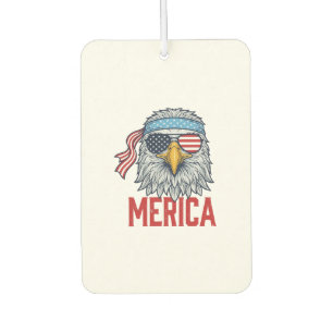 Désodorisant Pour Voiture Chemise de gravure vintage Merica Eagle patriotiqu