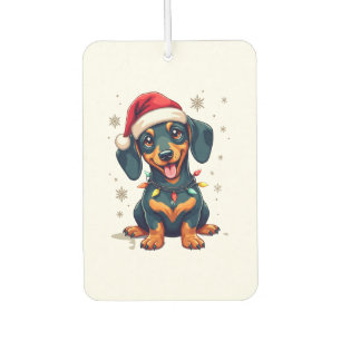 Désodorisant Pour Voiture Chemise de Noël de l'arbre de chiens de teckel Cad