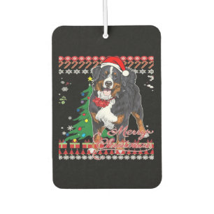 Désodorisant Pour Voiture Chemise de Noël moche de chien de montagne bernois
