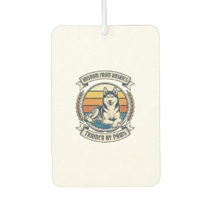 Désodorisant Pour Voiture Chemise de sagesse Husky Gravure vintage Conceptio