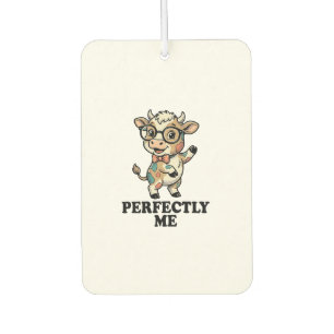 Désodorisant Pour Voiture Chemise de vache mignonne avec des lunettes Vibes