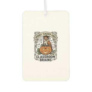 Désodorisant Pour Voiture Chemise d'école vintage de professeur de citrouill