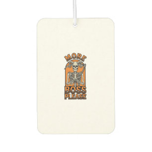 Désodorisant Pour Voiture Chemise drôle de squelette de patron vintage Hallo