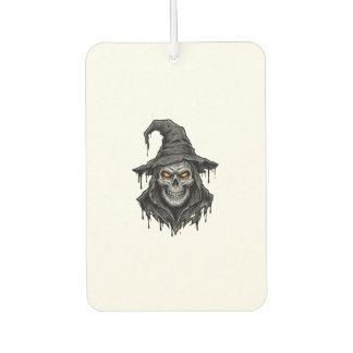 Désodorisant Pour Voiture Chemise Halloween Chapeau De Sorcière Crâne Gravur