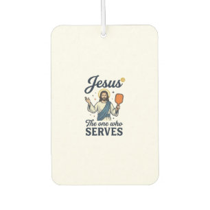 Désodorisant Pour Voiture Chemise Jésus Pickleball Celui Qui Sert