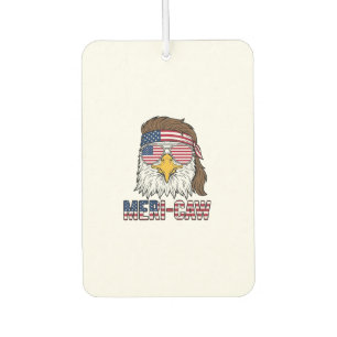 Désodorisant Pour Voiture Chemise Meri-Caw Aigle Patriotique Gravure Vintage