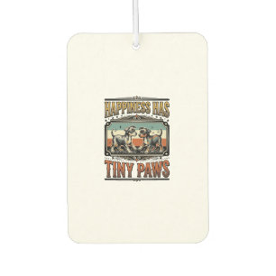 Désodorisant Pour Voiture Chemise pour amateur de chiots Gravure vintage Hum